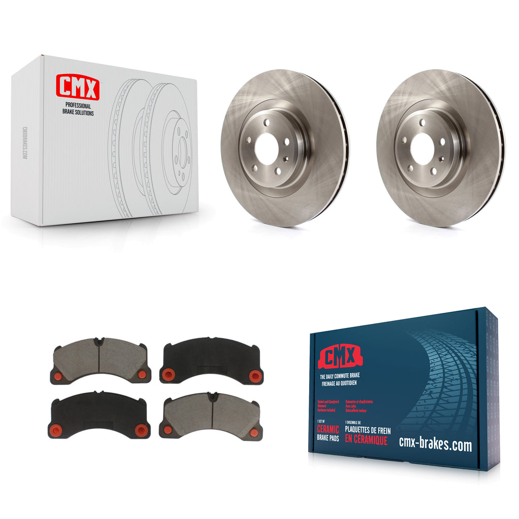 [Front] 2017 Porsche Macan Base Premium OE Brake Rotors & Ceramic Pads Kit For Max Braking