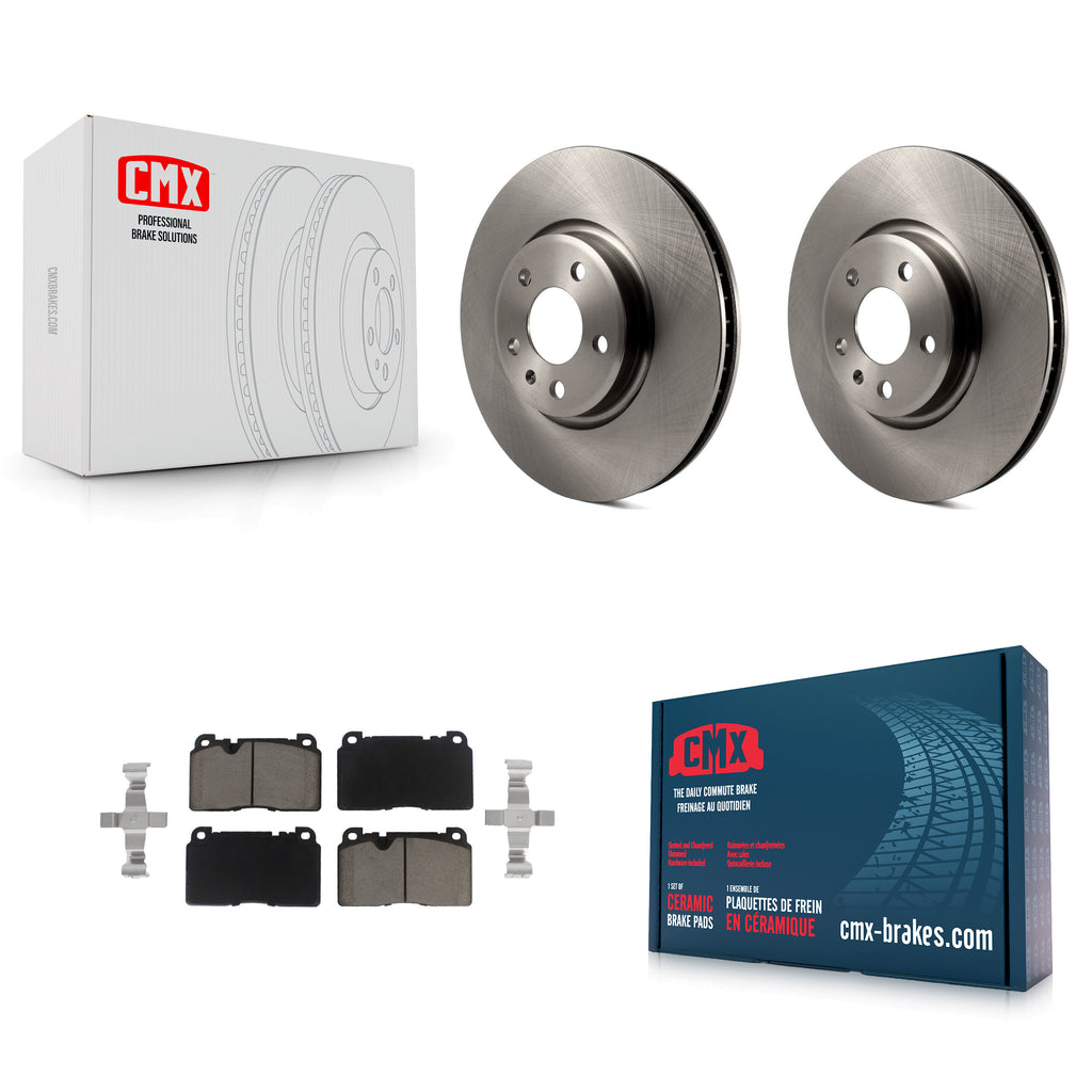 Front Disc Brake Rotors And Ceramic Pads Kit For Audi Q5