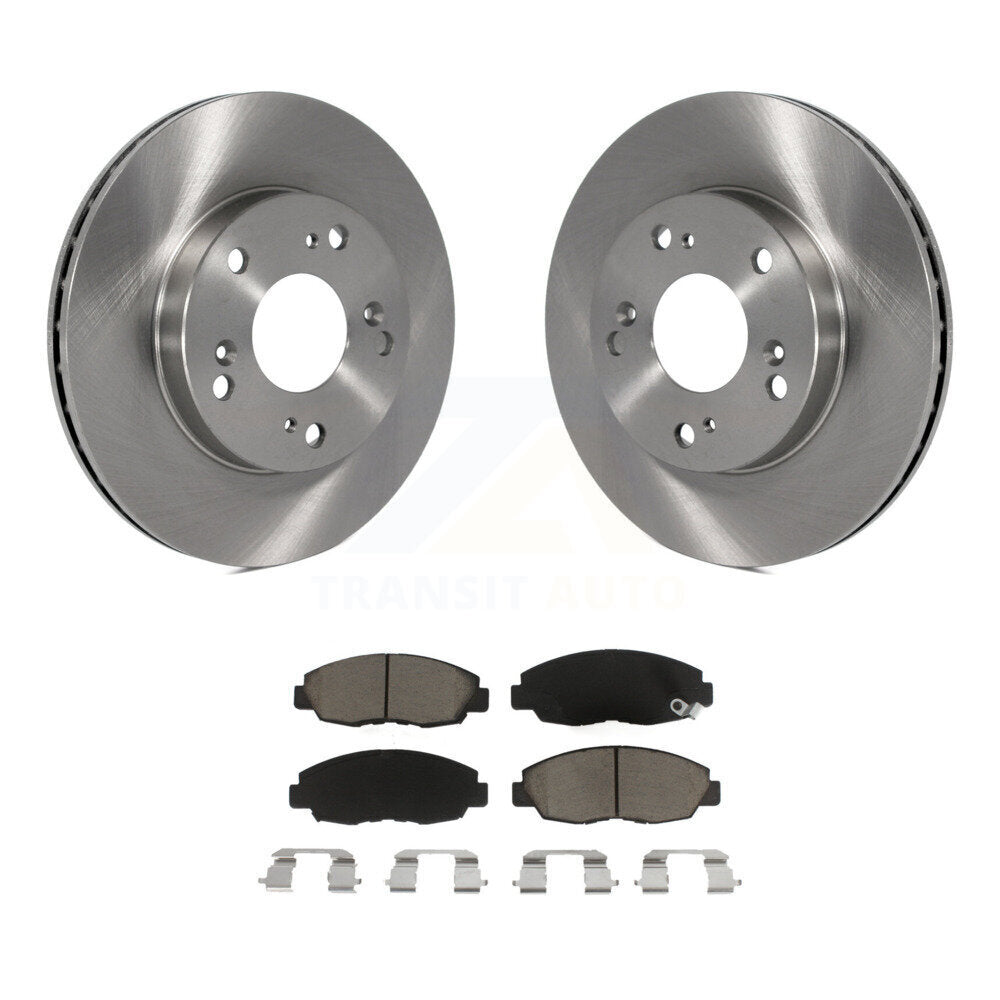 Front Disc Brake Rotors And Ceramic Pads Kit For Honda Civic