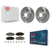 Front Disc Brake Rotors And Ceramic Pads Kit For Honda Civic