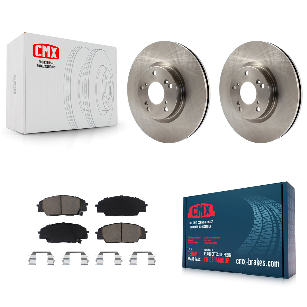 Front Disc Brake Rotors And Ceramic Pads Kit For Honda Civic Acura RSX CSX