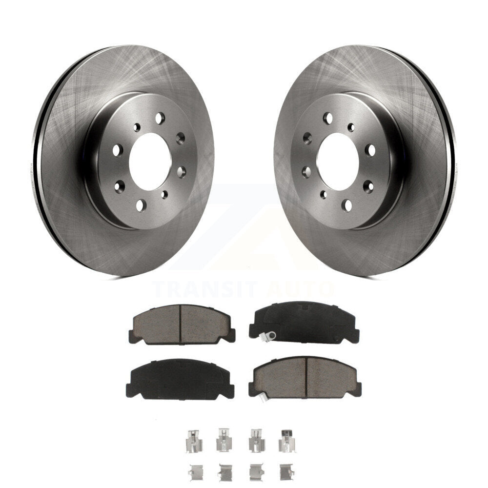 Front Disc Brake Rotors Ceramic Pad Kit For 1997 Honda Civic LX with 4-Wheel ABS