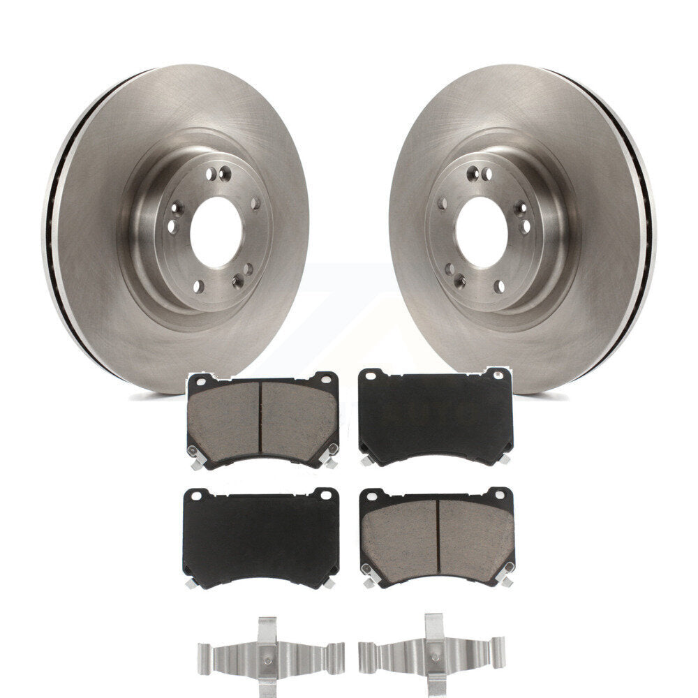 Front Disc Brake Rotors And Ceramic Pads Kit For Hyundai Genesis