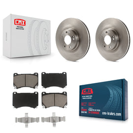 Front Disc Brake Rotors And Ceramic Pads Kit For Hyundai Genesis