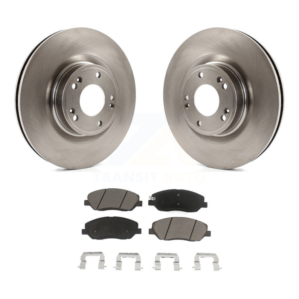 Front Disc Brake Rotors And Ceramic Pads Kit For 2009-2011 Hyundai Genesis 3.8L