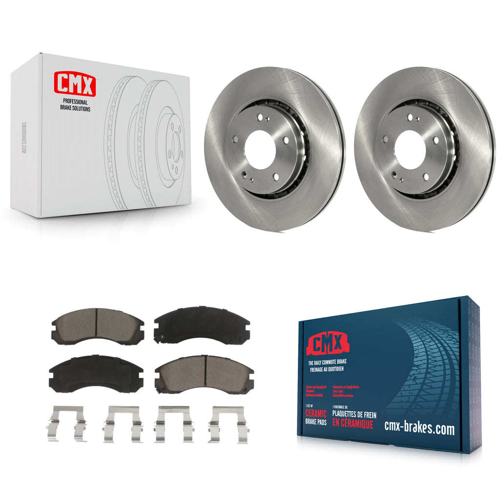 Front Disc Brake Rotors And Ceramic Pads Kit For Mitsubishi Lancer