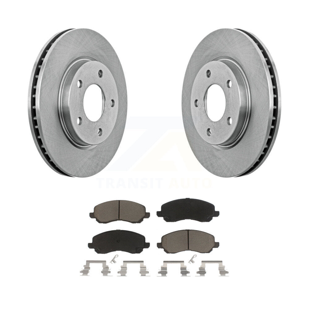 Front Disc Brake Rotors And Ceramic Pads Kit For Dodge Caliber Mitsubishi Lancer