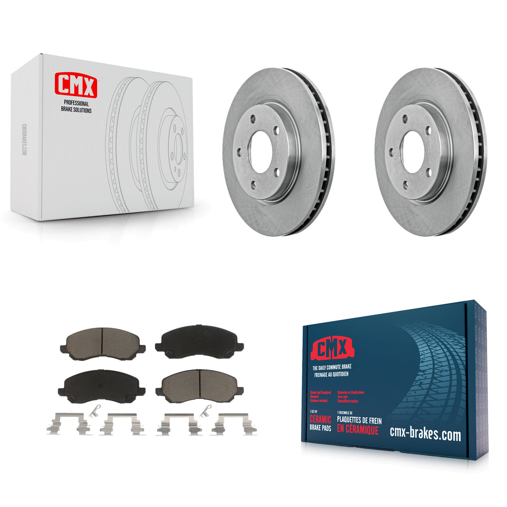 Front Disc Brake Rotors And Ceramic Pads Kit For Dodge Caliber Mitsubishi Lancer
