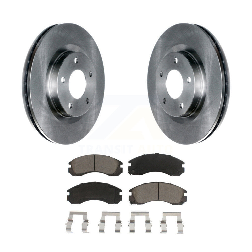 Front Disc Brake Rotors And Ceramic Pads Kit For Mitsubishi Lancer