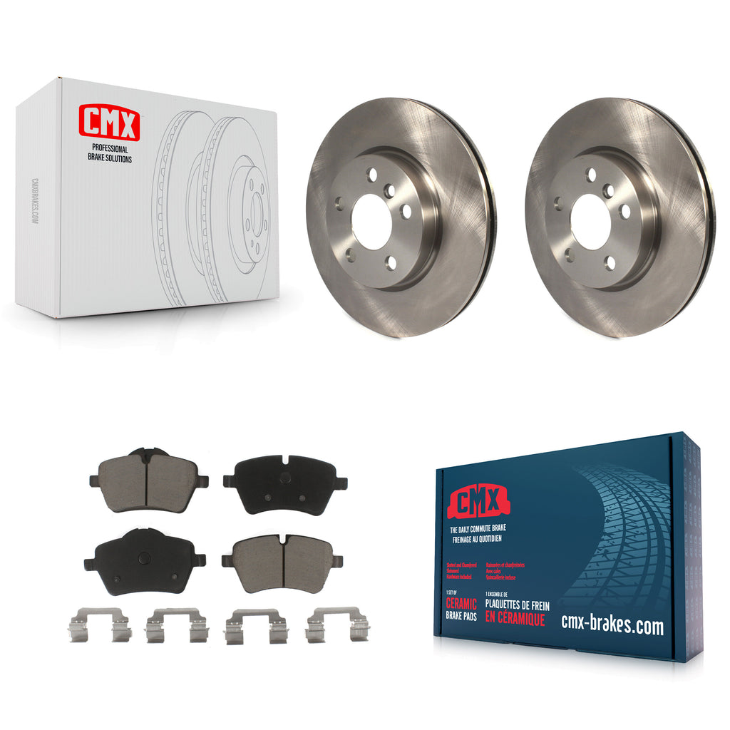 Front Disc Brake Rotors And Ceramic Pads Kit For Mini Cooper