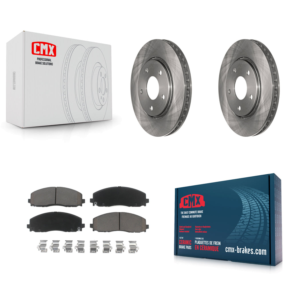 Front Disc Brake Rotors And Ceramic Pads Kit For Dodge Grand Caravan