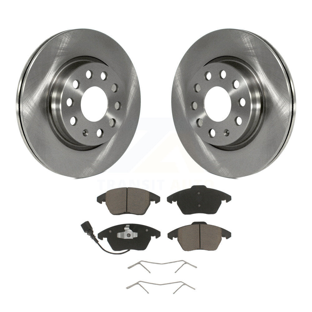 Front Disc Brake Rotors And Ceramic Pads Kit For Volkswagen GTI Audi A3 Quattro