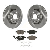 Front Disc Brake Rotors And Ceramic Pads Kit For Volkswagen GTI Audi A3 Quattro