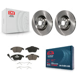 Front Brake Rotor And Ceramic Pad Kit For Volkswagen CC GTI Golf Audi A3 Quattro