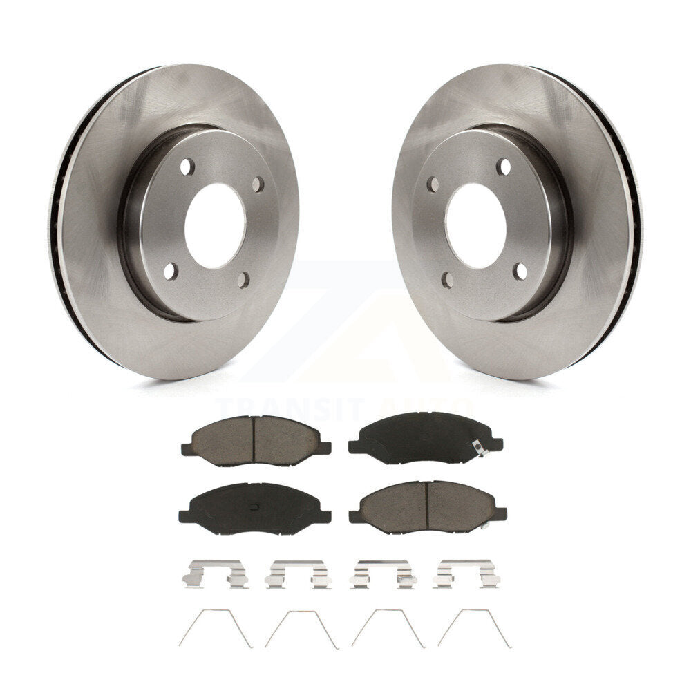 Front Disc Brake Rotors And Ceramic Pads Kit For 2009-2011 Nissan Versa 1.6L