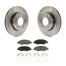 Charger l&#39;image dans la galerie, Front Disc Brake Rotors And Ceramic Pads Kit For 2009-2011 Nissan Versa 1.6L