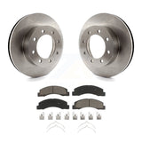 Front Disc Brake Rotors And Ceramic Pads Kit For Ford F-250 Super Duty F-350