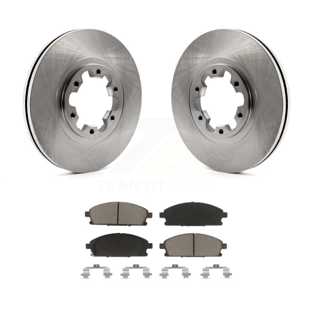 Front Disc Brake Rotors And Ceramic Pads Kit For Nissan Pathfinder INFINITI QX4