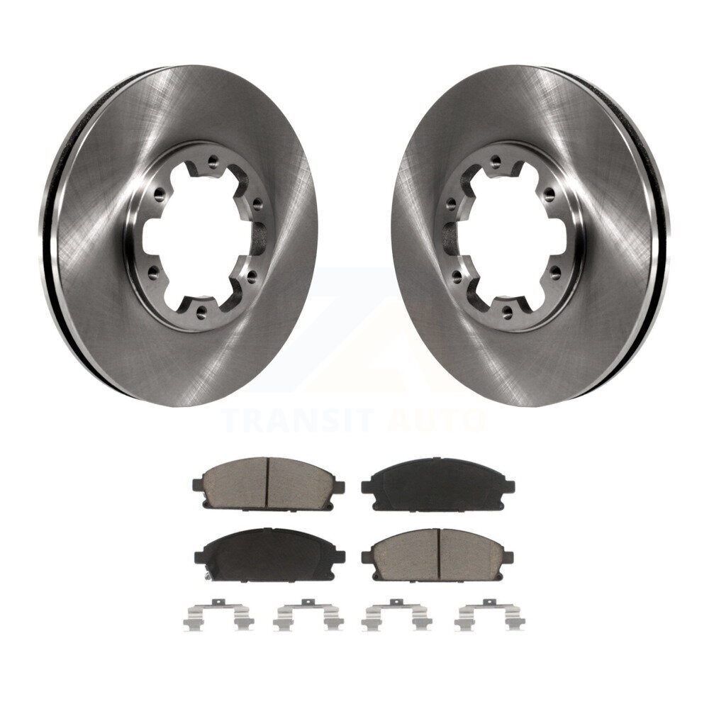 Front Disc Brake Rotors And Ceramic Pads Kit For Nissan Pathfinder INFINITI QX4