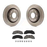 [Front] 2010-2014 Ford F-150 With 7 Lug Wheels Premium OE Brake Rotors & Ceramic Pads Kit For Max Braking