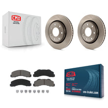 Charger l'image dans la galerie, [Front] 2010-2014 Ford F-150 With 7 Lug Wheels Premium OE Brake Rotors &amp; Ceramic Pads Kit For Max Braking