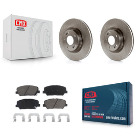 Front Disc Brake Rotors And Ceramic Pads Kit For Hyundai Genesis Coupe