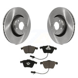 Front Brake Rotors Ceramic Pad Kit For Audi A6 Quattro With 321mm Diameter Rotor