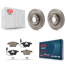 Charger l'image dans la galerie, Front Brake Rotor &amp; Ceramic Pad Kit For 2010 Saab 9-3X With 302mm Diameter