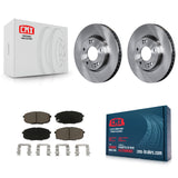Front Disc Brake Rotors And Ceramic Pads Kit For Kia Forte Koup Forte5