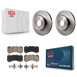 Front Disc Brake Rotors And Ceramic Pads Kit For Cadillac ATS V