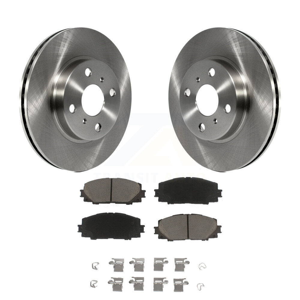 Front Disc Brake Rotors And Ceramic Pads Kit For Toyota Yaris Prius C Scion iQ