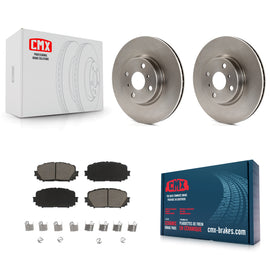 Front Disc Brake Rotors And Ceramic Pads Kit For Toyota Yaris