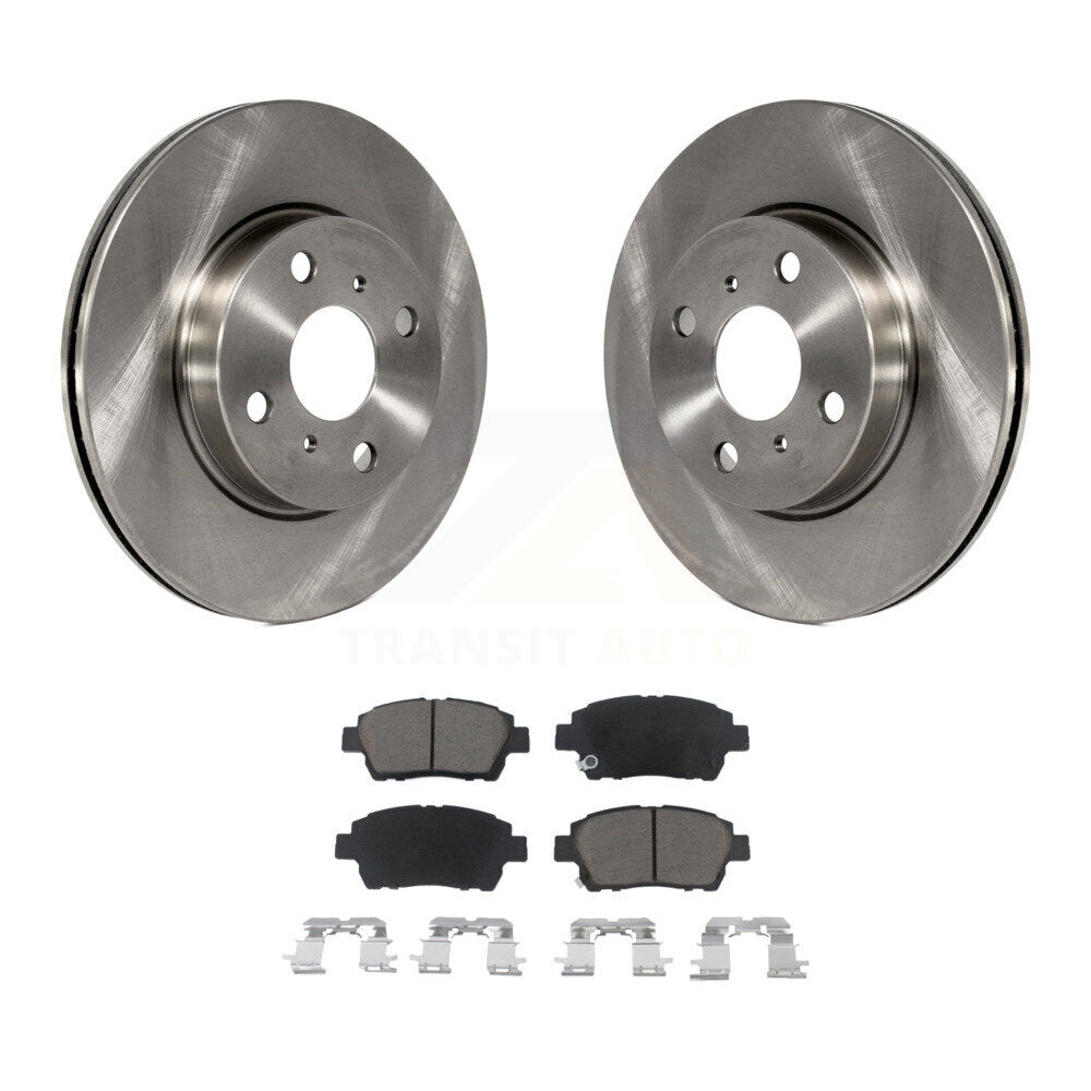 Front Disc Brake Rotors And Ceramic Pads Kit For Scion iQ