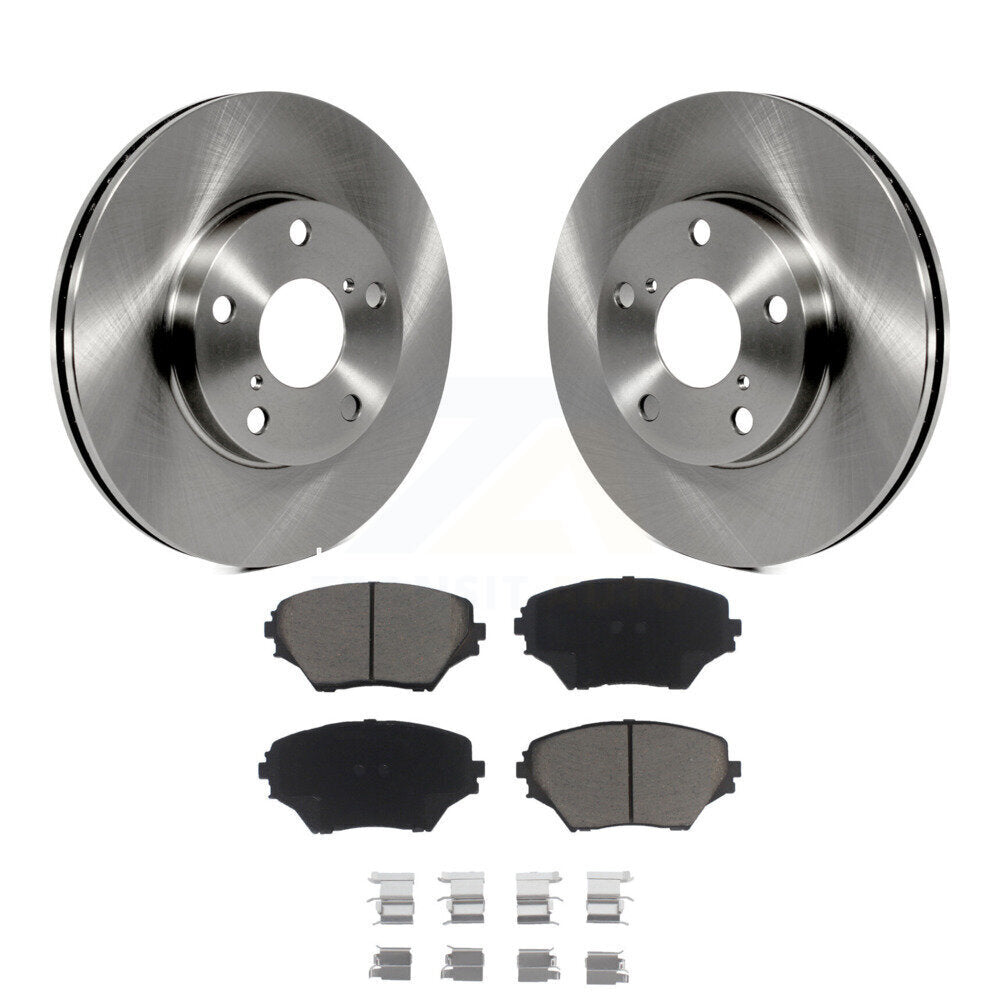 Front Disc Brake Rotors And Ceramic Pads Kit For Toyota RAV4