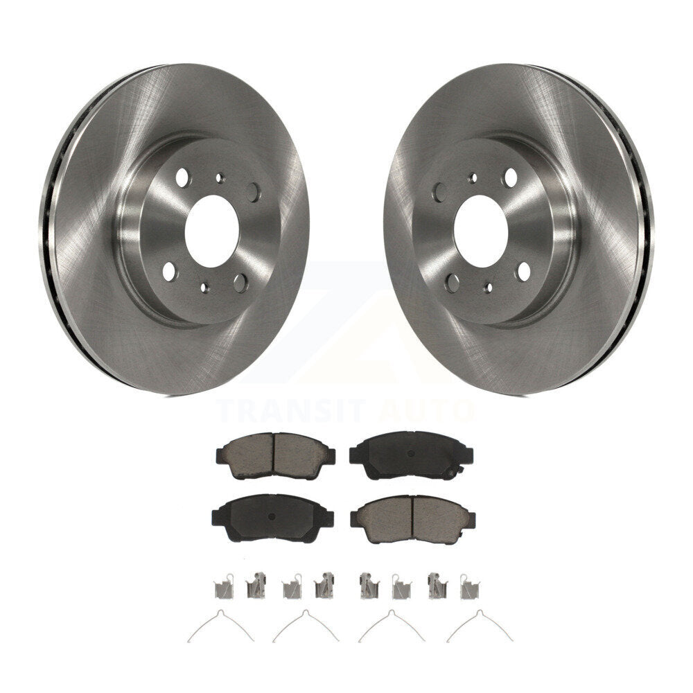 Front Disc Brake Rotors & Ceramic Pad Kit For 1993-1997 Toyota Corolla Geo Prizm