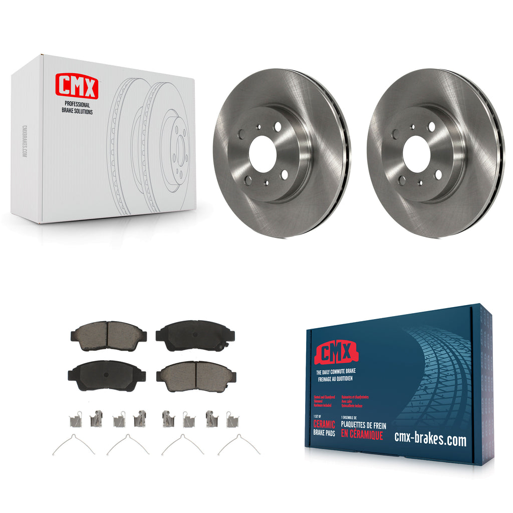 [Front] 1993-1997 Toyota Corolla Geo Prizm Premium OE Brake Rotors & Ceramic Pads Kit For Max Braking