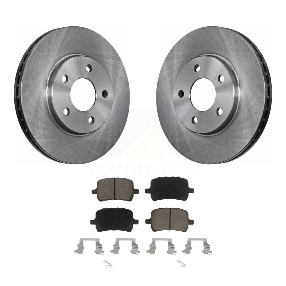 Front Disc Brake Rotors And Ceramic Pads Kit For Chevrolet Malibu Pontiac G6