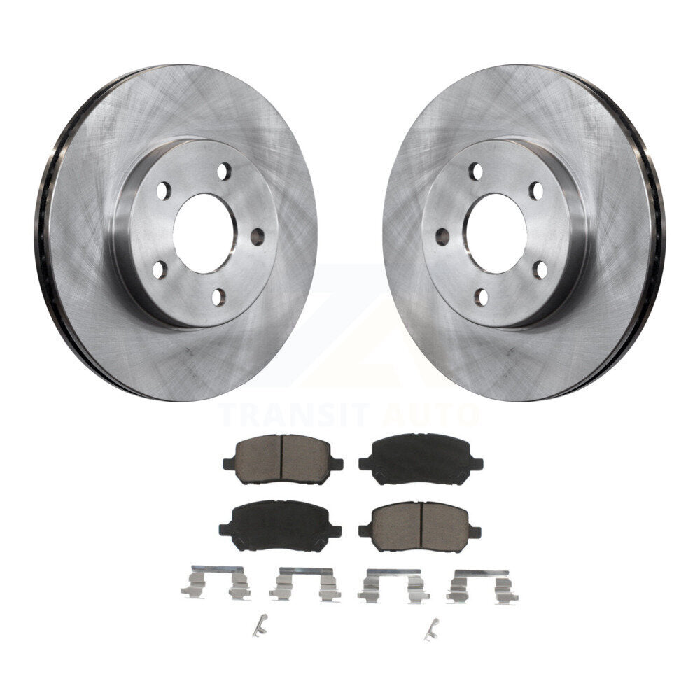 Front Disc Brake Rotors And Ceramic Pads Kit For Chevrolet Cobalt Pontiac G5