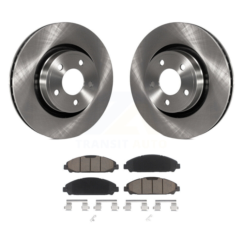 Front Disc Brake Rotors And Ceramic Pads Kit For Ford Mustang