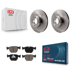 Front Disc Brake Rotors And Ceramic Pads Kit For BMW 530i 540i