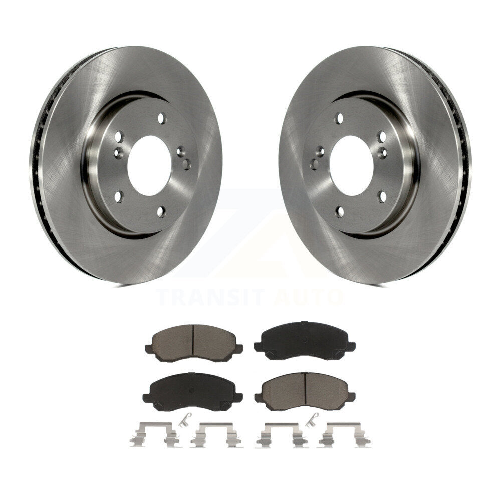 Front Disc Brake Rotors And Ceramic Pads Kit For Mitsubishi Galant