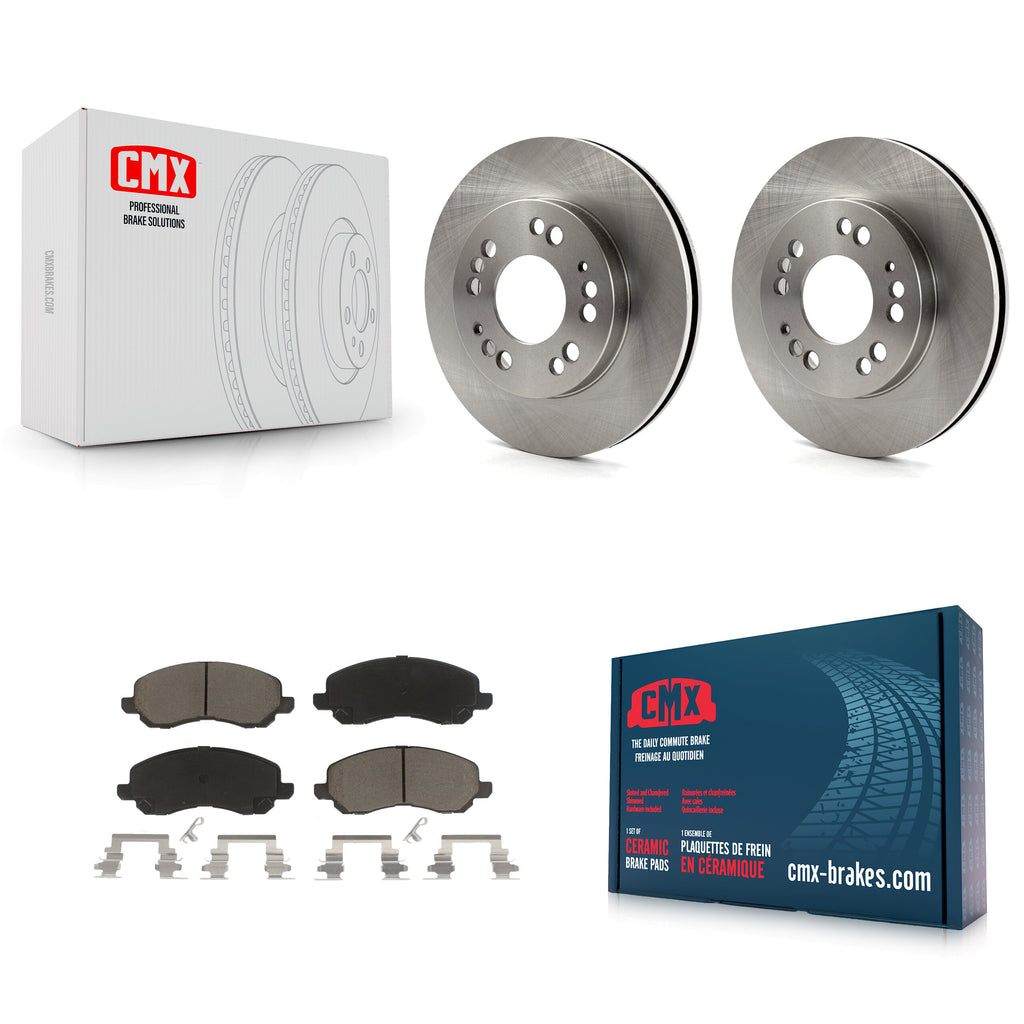 [Front] 2001 Mitsubishi Eclipse Galant 2.4L Premium OE Brake Rotors & Ceramic Pads Kit For Max Braking