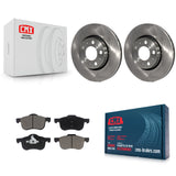 Front Disc Brake Rotors And Ceramic Pads Kit For Volvo S60 V70 XC70 S80