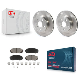 Front Disc Brake Rotors And Ceramic Pad Kit For Toyota Prius Corolla Prime AWD-e