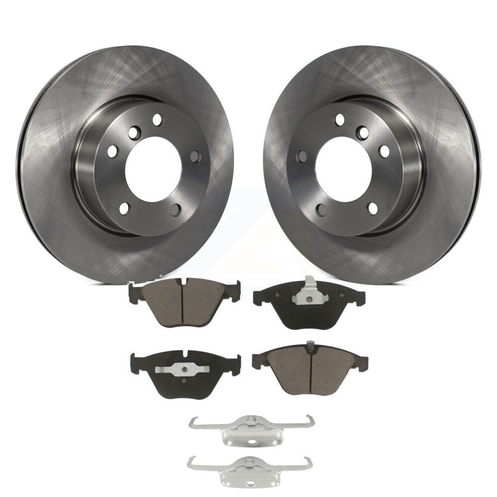 Front Brake Rotors & Ceramic Pad Kit For 2007 BMW 323i With 312mm Diameter Rotor