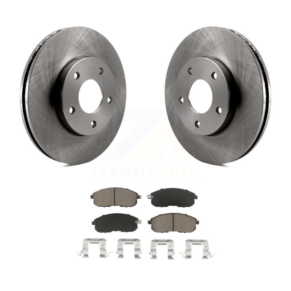 Front Disc Brake Rotors Ceramic Pad Kit For 2000-2001 Nissan Maxima INFINITI I30