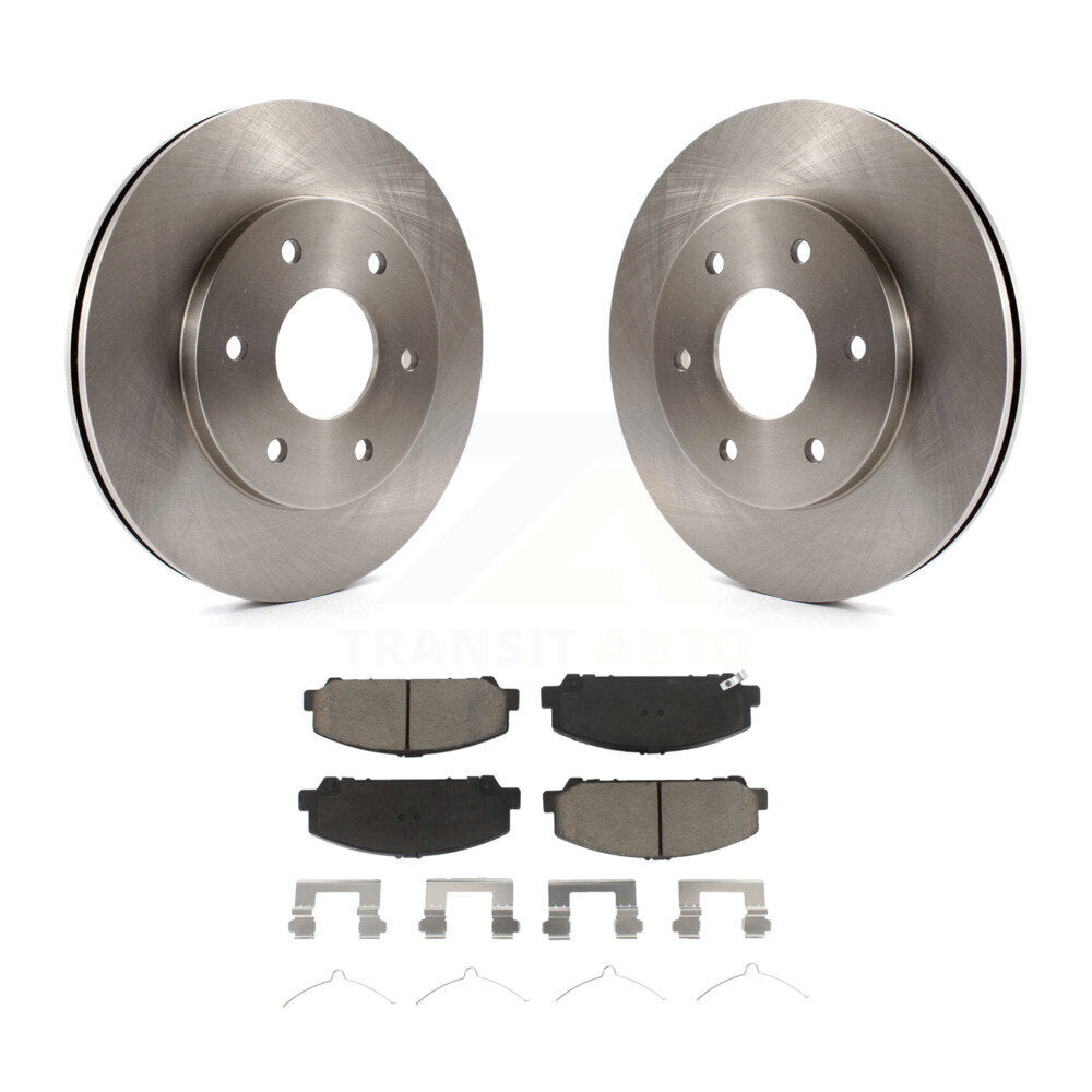 Front Disc Brake Rotors And Ceramic Pads Kit For INFINITI QX56