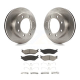 Front Disc Brake Rotors And Ceramic Pads Kit For Ford F-550 Super Duty F-450