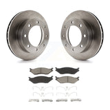 [Front] 1999 Ford F-450 Super Duty F-550 Premium OE Brake Rotors & Ceramic Pads Kit For Max Braking