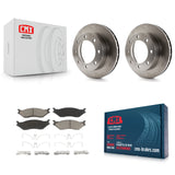 [Front] 1999 Ford F-450 Super Duty F-550 Premium OE Brake Rotors & Ceramic Pads Kit For Max Braking
